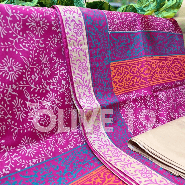 Block Print 3 Pc Suit